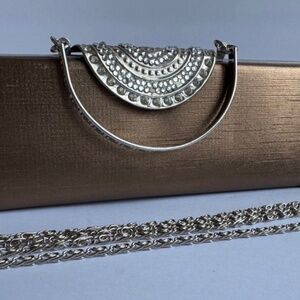 Joy Max Silk Evening Clutch | Fan Rhinestone Clasp | NWT